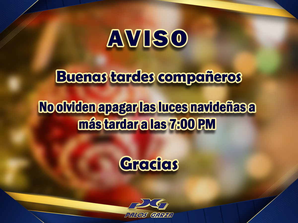 Aviso luces navideñas 